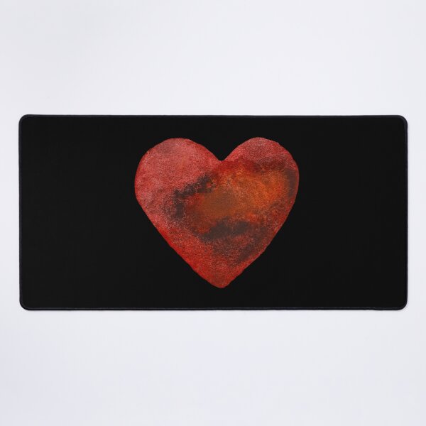 Item preview, Heart red wet watercolor illustration hand drawn black designed and sold by Yana Mustafina | Boho Soulful Designs.