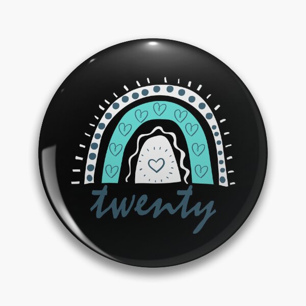 Item preview, Twenty Year Old Twentieth Birthday Cute Fun Doodle Boho Rainbow designed and sold by LadySaltwater.