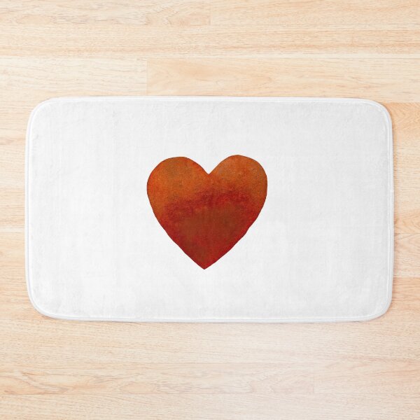 Item preview, Heart dark orange hand drawn watercolor isolated designed and sold by Yana Mustafina | Boho Soulful Designs.