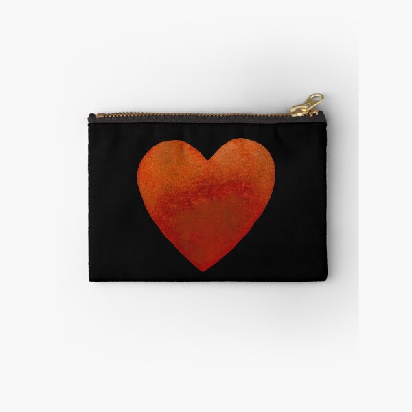 Item preview, Heart dark orange hand drawn watercolor isolated black designed and sold by Yana Mustafina | Boho Soulful Designs.