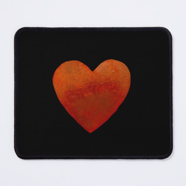 Item preview, Heart dark orange hand drawn watercolor isolated black designed and sold by Yana Mustafina | Boho Soulful Designs.