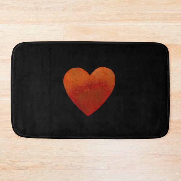 Item preview, Heart dark orange hand drawn watercolor isolated black designed and sold by Yana Mustafina | Boho Soulful Designs.