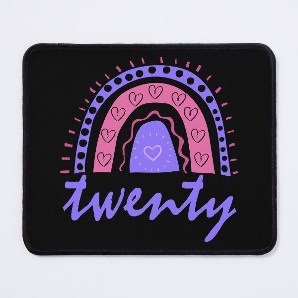 Item preview, Twenty Year Old Twentieth Birthday Cute Fun Doodle Boho Rainbow designed and sold by LadySaltwater.
