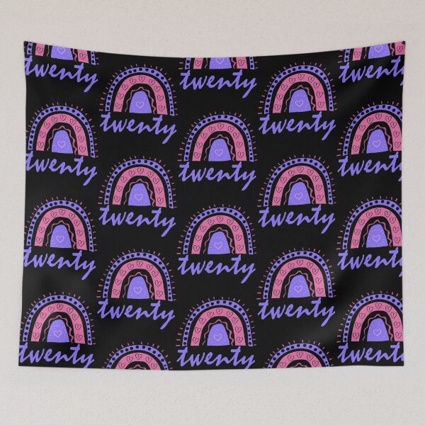 Item preview, Twenty Year Old Twentieth Birthday Cute Fun Doodle Boho Rainbow designed and sold by LadySaltwater.