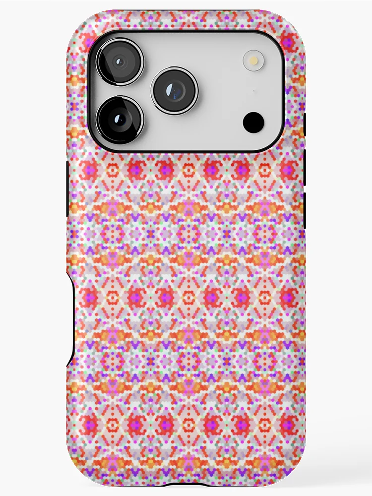 Thumbnail 1 of 4, iPhone Case, Colorfull Honeycomb pattern designed and sold by Work of art Shop.