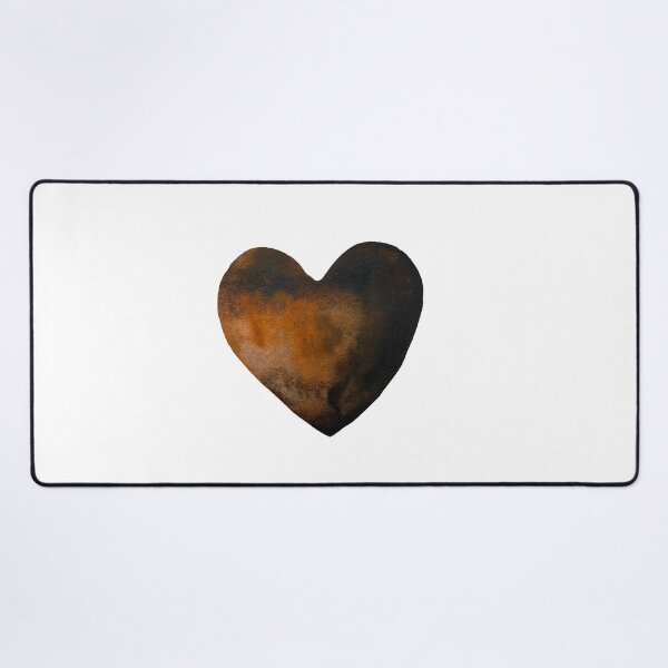 Item preview, Heart dark brown hand drawn watercolor isolated designed and sold by Yana Mustafina | Boho Soulful Designs.