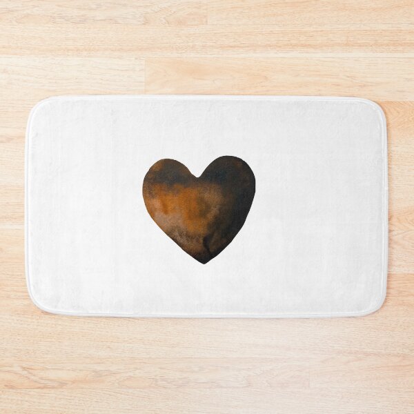 Item preview, Heart dark brown hand drawn watercolor isolated designed and sold by Yana Mustafina | Boho Soulful Designs.