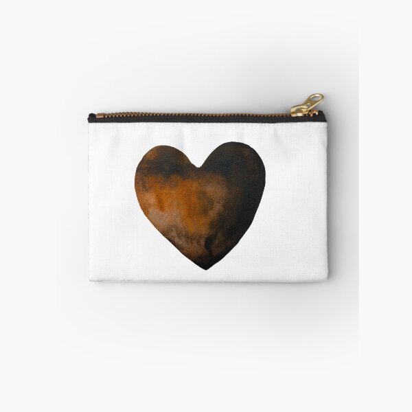 Item preview, Heart dark brown hand drawn watercolor isolated designed and sold by Yana Mustafina | Boho Soulful Designs.