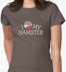 I Love My Hamster Dark Women's Fitted T-Shirt