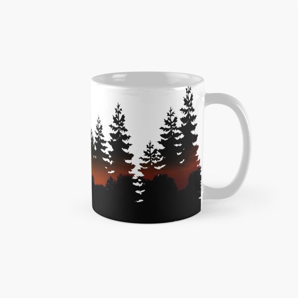 Item preview, Pine Trees Double Exposure Sunset designed and sold by euglenii.