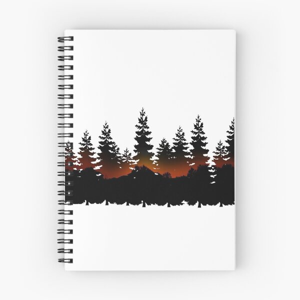 Item preview, Pine Trees Double Exposure Sunset designed and sold by euglenii.