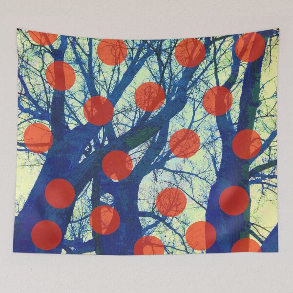 Item preview, Blue Trees 2 with Red Dottes "Nature Photography" designed and sold by Istvan Ocztos.