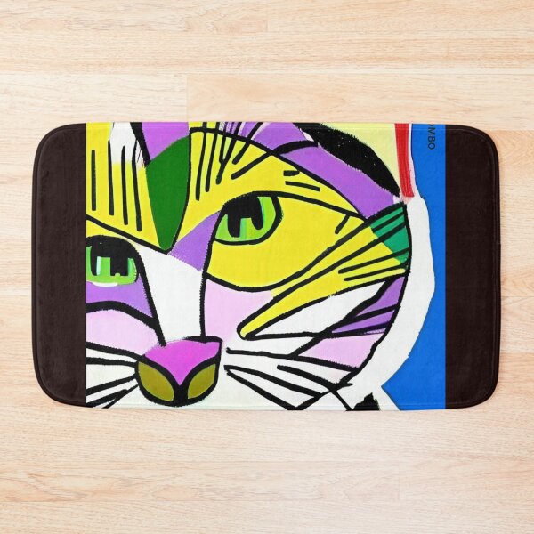 Item preview, Colorful, abstract cat wall art as prints, on canvas, or large posters. Wall art decor for your home. Choice of print sizes. designed and sold by JoelsCorner.