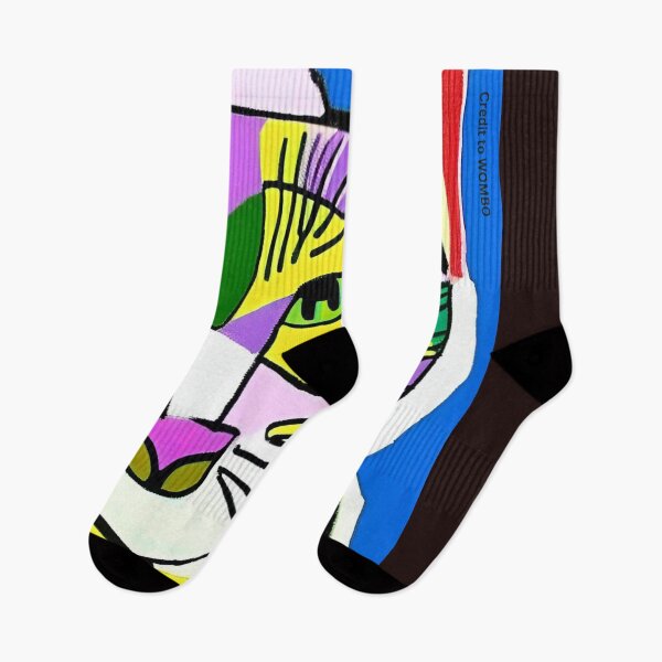 Item preview, Colorful, abstract cat wall art as prints, on canvas, or large posters. Wall art decor for your home. Choice of print sizes. designed and sold by JoelsCorner.