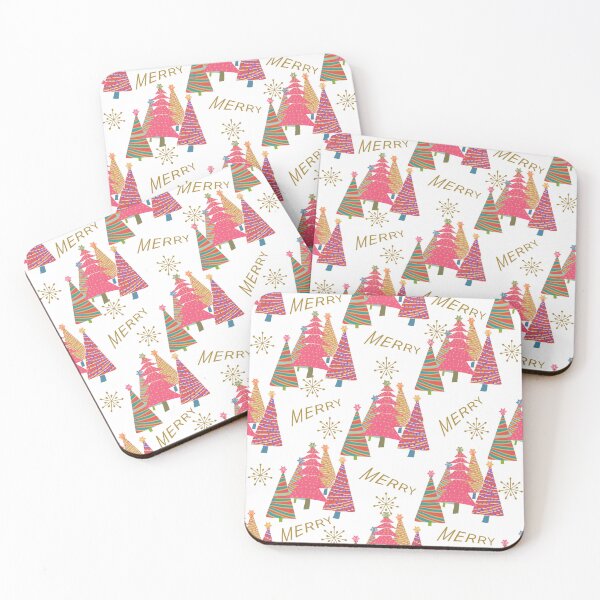 Item preview, Merry Merry Christmas Trees on White designed and sold by ArtFabric.