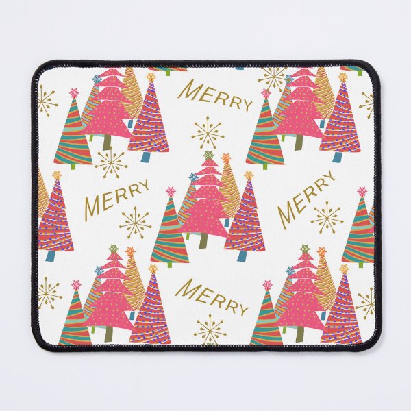 Item preview, Merry Merry Christmas Trees on White designed and sold by ArtFabric.