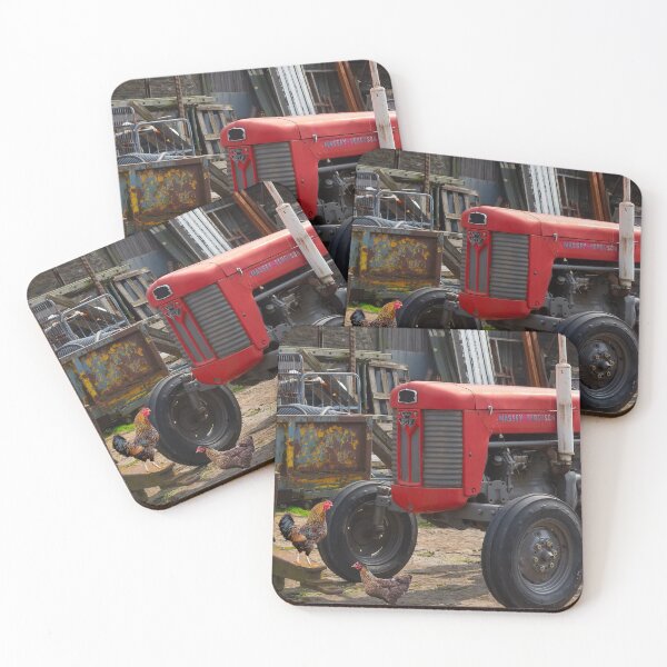 Item preview, Red tractor in a Yorkshire farm yard designed and sold by Millysuewood.