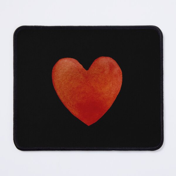 Item preview, Heart red big a watercolor illustration isolated black designed and sold by Yana Mustafina | Boho Soulful Designs.
