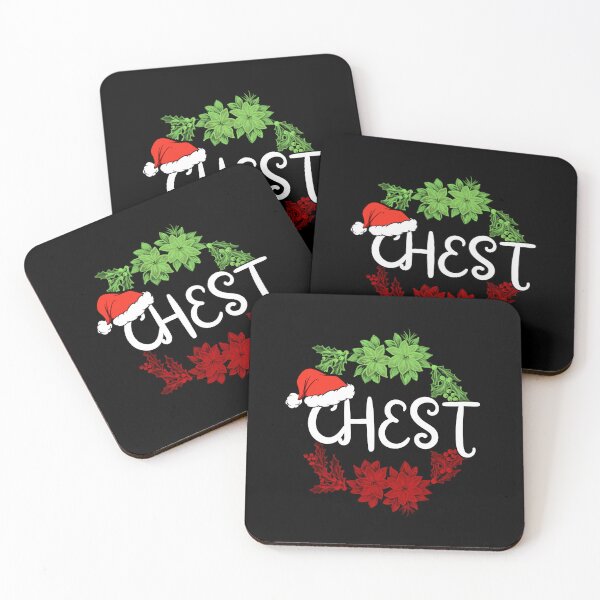 Item preview, Christmas Chest Nuts Green and Red Typography designed and sold by Gym Beasts ⭐⭐⭐⭐⭐.