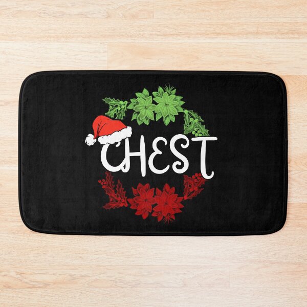 Item preview, Christmas Chest Nuts Green and Red Typography designed and sold by Gym Beasts ⭐⭐⭐⭐⭐.