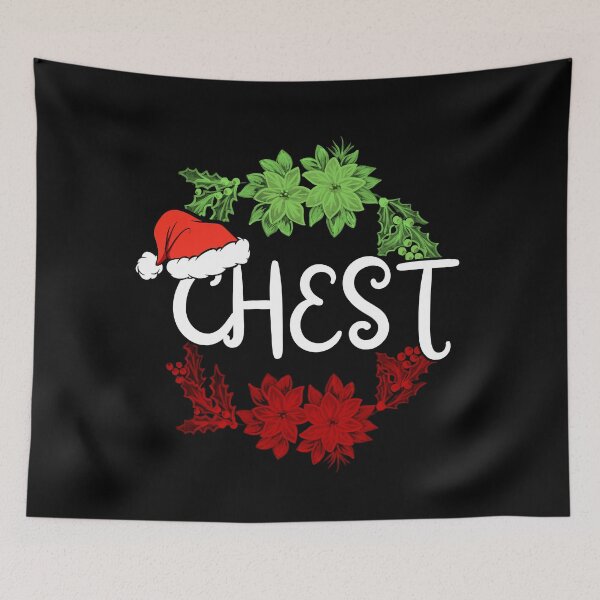 Item preview, Christmas Chest Nuts Green and Red Typography designed and sold by Gym Beasts ⭐⭐⭐⭐⭐.