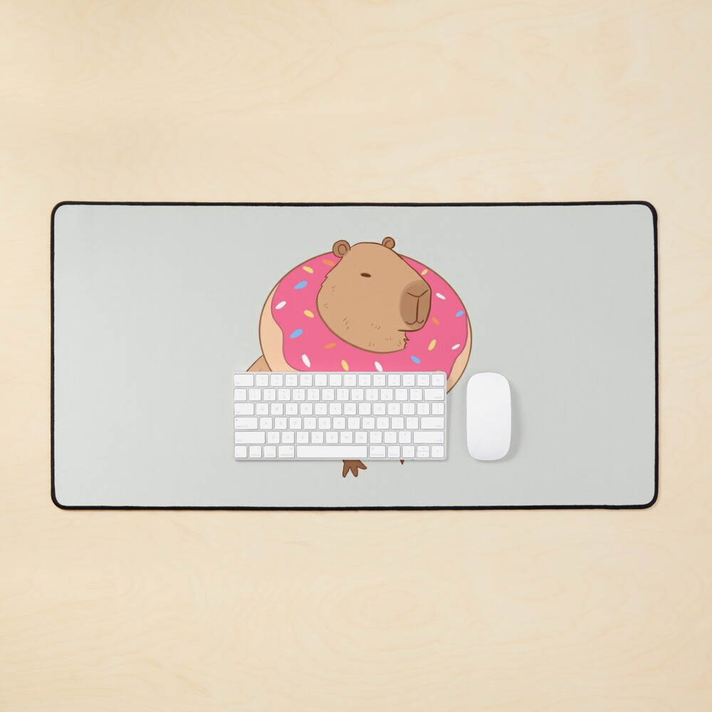 Cute funny capybara with a doughnut for capybara lovers Sticker for Sale  by Yarafantasyart in 2023