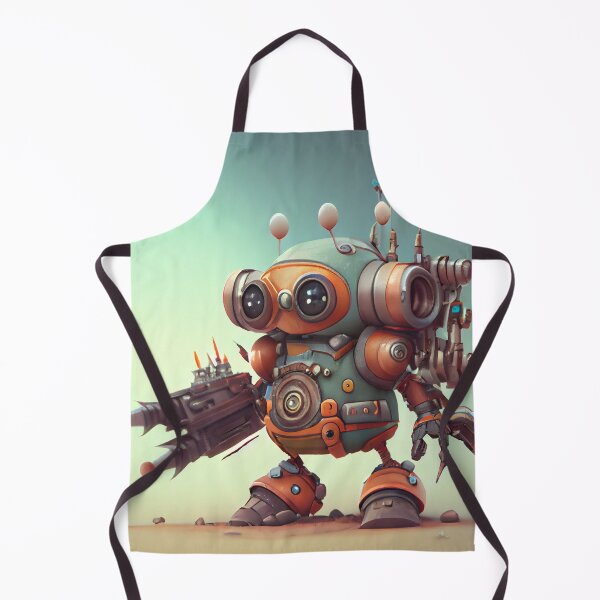 Artikelvorschau, Small Robot Adventurer in a Desert Digital Painting entworfen und verkauft von CodeAndColors.
