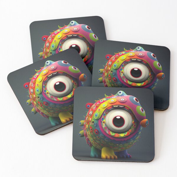 Item preview, Cute Colorful Monster with a Big Eye Digital Painting designed and sold by CodeAndColors.