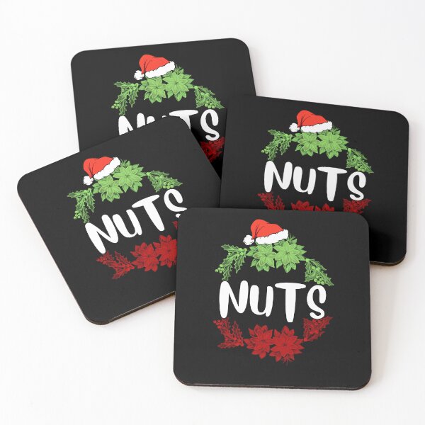 Item preview, Christmas Chest Nuts Green and Red Typography designed and sold by Gym Beasts ⭐⭐⭐⭐⭐.