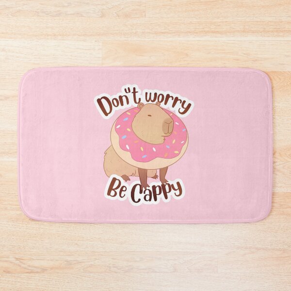 Item preview, Donut worry be cappy - don't worry be happy cute Capybara illustration for capybara lovers designed and sold by Yarafantasyart.