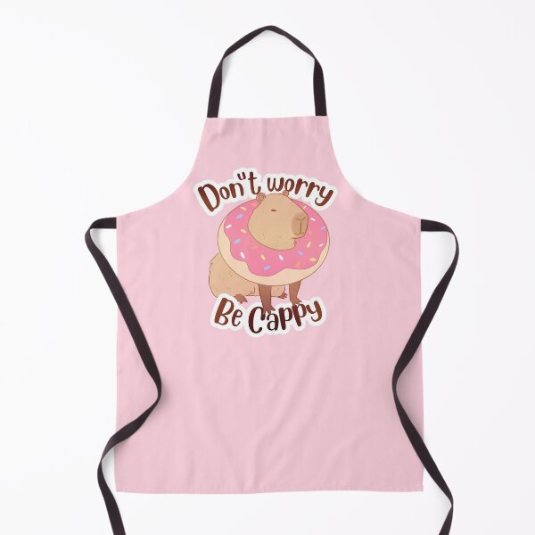 Item preview, Donut worry be cappy - don't worry be happy cute Capybara illustration for capybara lovers designed and sold by Yarafantasyart.
