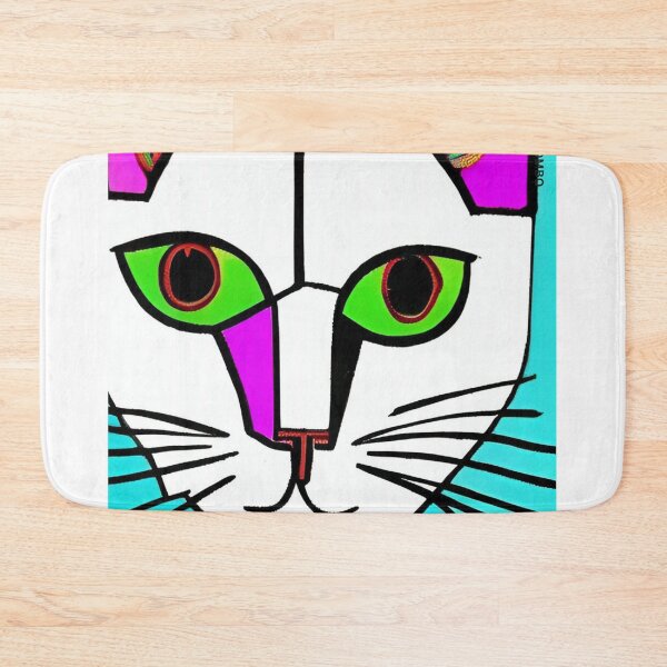 Item preview, Colorful, abstract cat wall art as prints, on canvas, or large posters. Wall art decor for your home. Choice of print sizes. designed and sold by JoelsCorner.