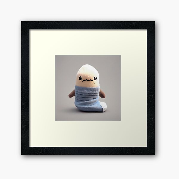 Artikel-Vorschau von Happy Cute Sock Puppet Digital Painting, designt und verkauft von CodeAndColors.