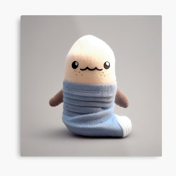 Artikel-Vorschau von Happy Cute Sock Puppet Digital Painting, designt und verkauft von CodeAndColors.