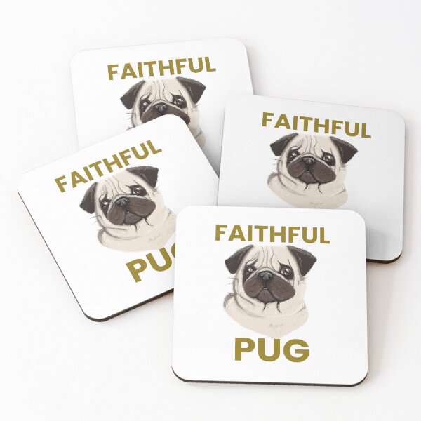 Item preview, Faithful pug tshirt designed and sold by Eugenie974.