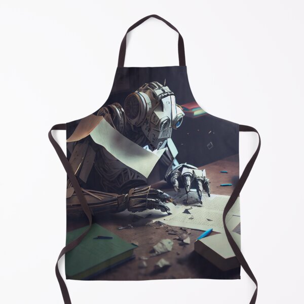 Item preview, Hard Working Robot Reading and Writing Digital Painting designed and sold by CodeAndColors.