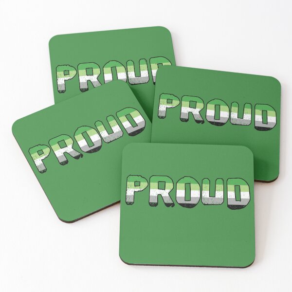Item preview, PROUD aromantic flag LGBTQIAA designed and sold by incurablehippie.