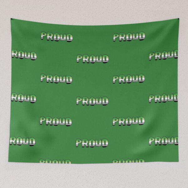 Item preview, PROUD aromantic flag LGBTQIAA designed and sold by incurablehippie.