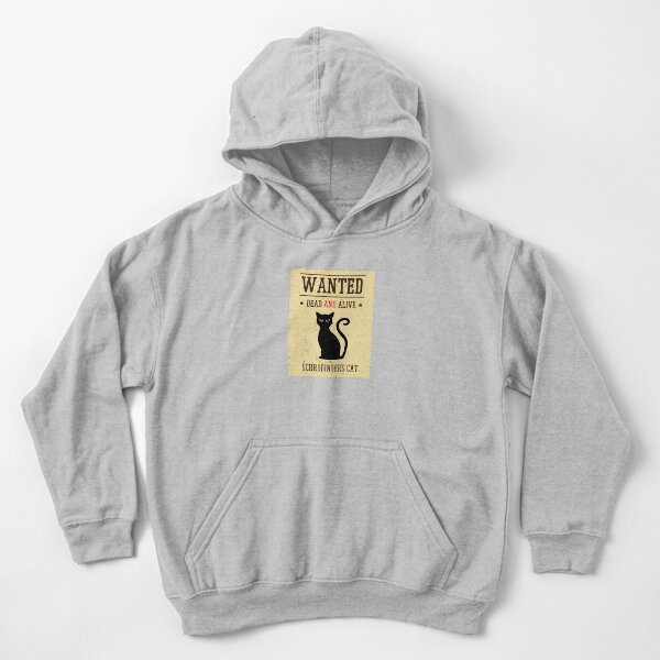 Classical Schrodingers Cat Wanted Dead And Alive Kids Pullover Hoodie