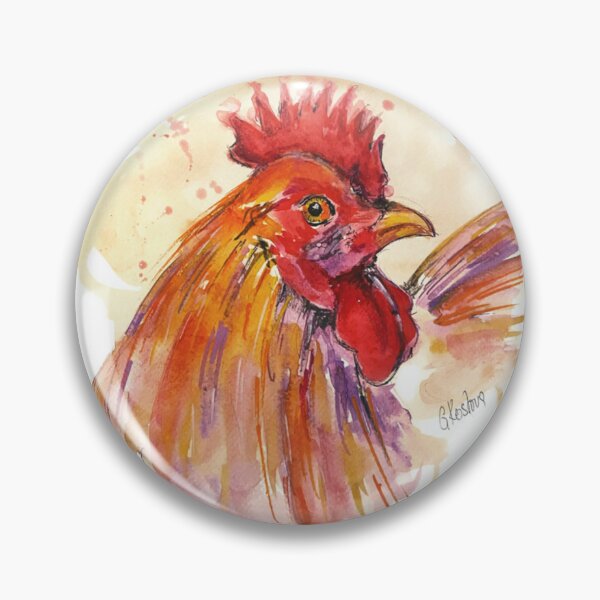 Item preview, Colorful Rooster from My Original Watercolor Painting designed and sold by GinaModernArt.