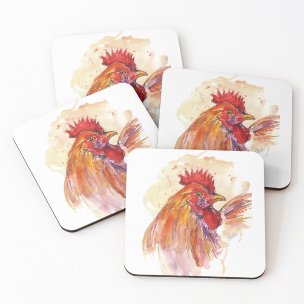 Item preview, Colorful Rooster from My Original Watercolor Painting designed and sold by GinaModernArt.