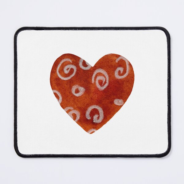 Item preview, Red heart textured big a watercolor illustration designed and sold by Yana Mustafina | Boho Soulful Designs.