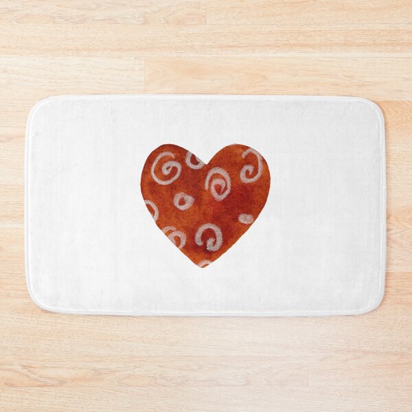 Item preview, Red heart textured big a watercolor illustration  designed and sold by Yana Mustafina | Boho Soulful Designs.