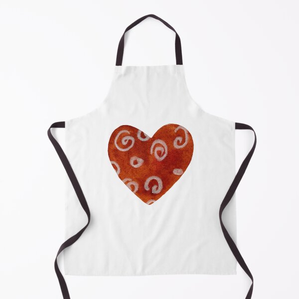 Item preview, Red heart textured big a watercolor illustration designed and sold by Yana Mustafina | Boho Soulful Designs.