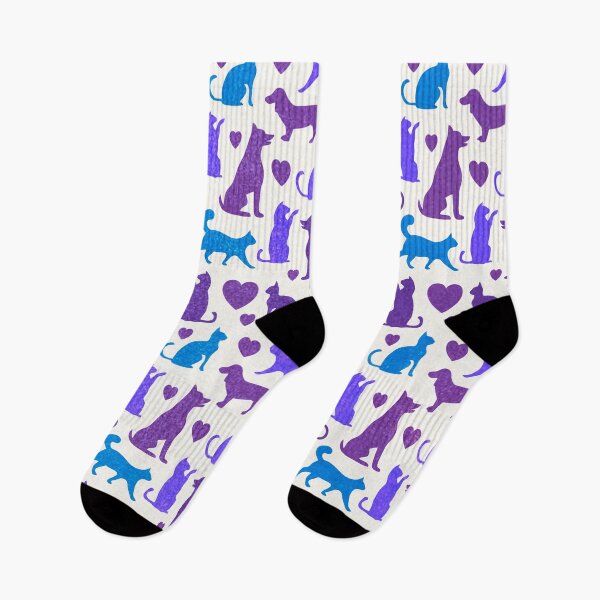 Item preview, Dog and Cat Silhouette with Heart Shapes Pattern Design designed and sold by deepakrode7.