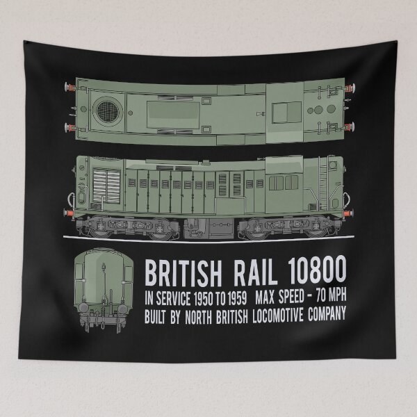 Item preview, British Rail 10800 Locomotive Train Diagram Gift designed and sold by Maljonic.