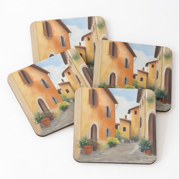Item preview, Tuscany street scene painting #3 designed and sold by RealBooBear.