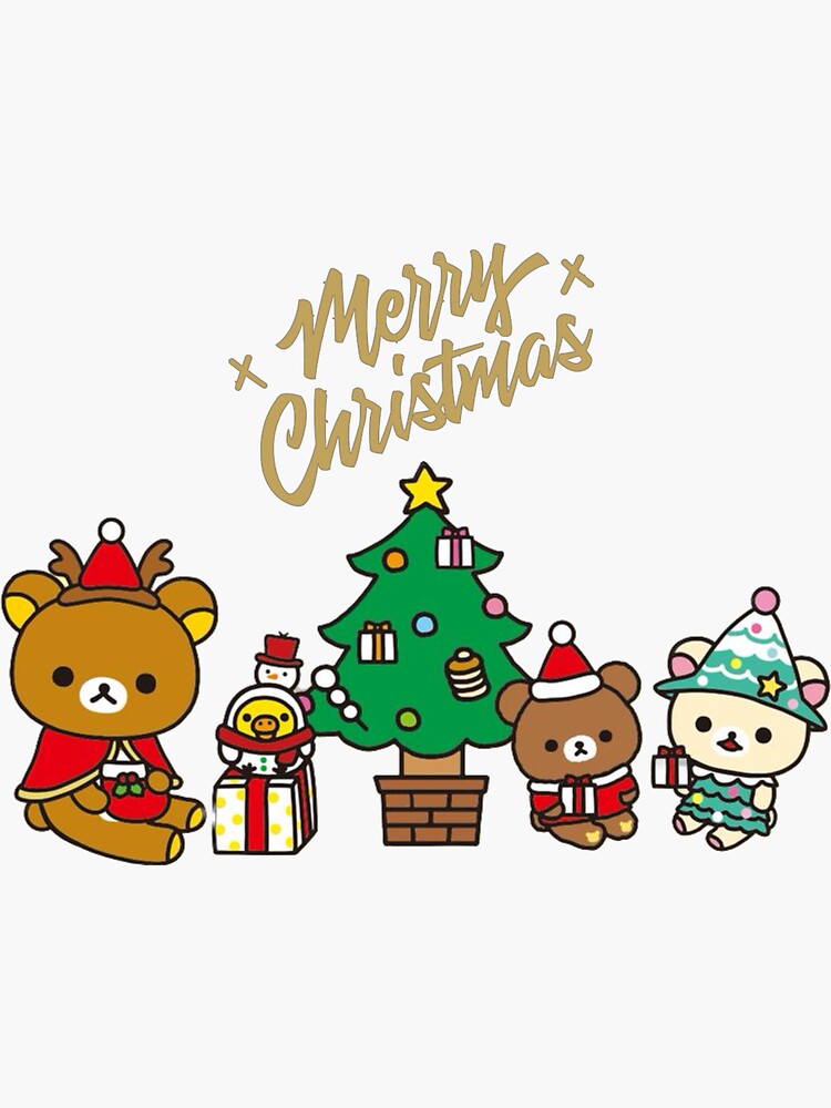 "Rilakkuma Christmas" Sticker for Sale by CupWa Redbubble