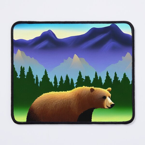 Item preview, California bear with mountains landscape designed and sold by The Love Quill.