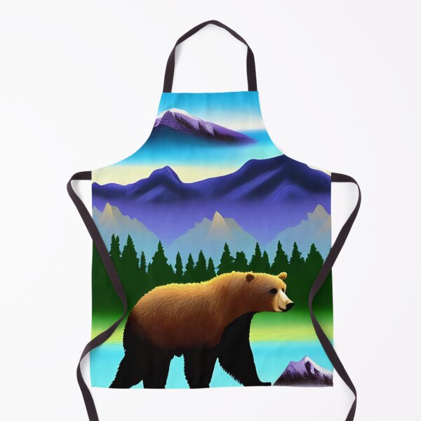 Item preview, California bear with mountains landscape designed and sold by The Love Quill.